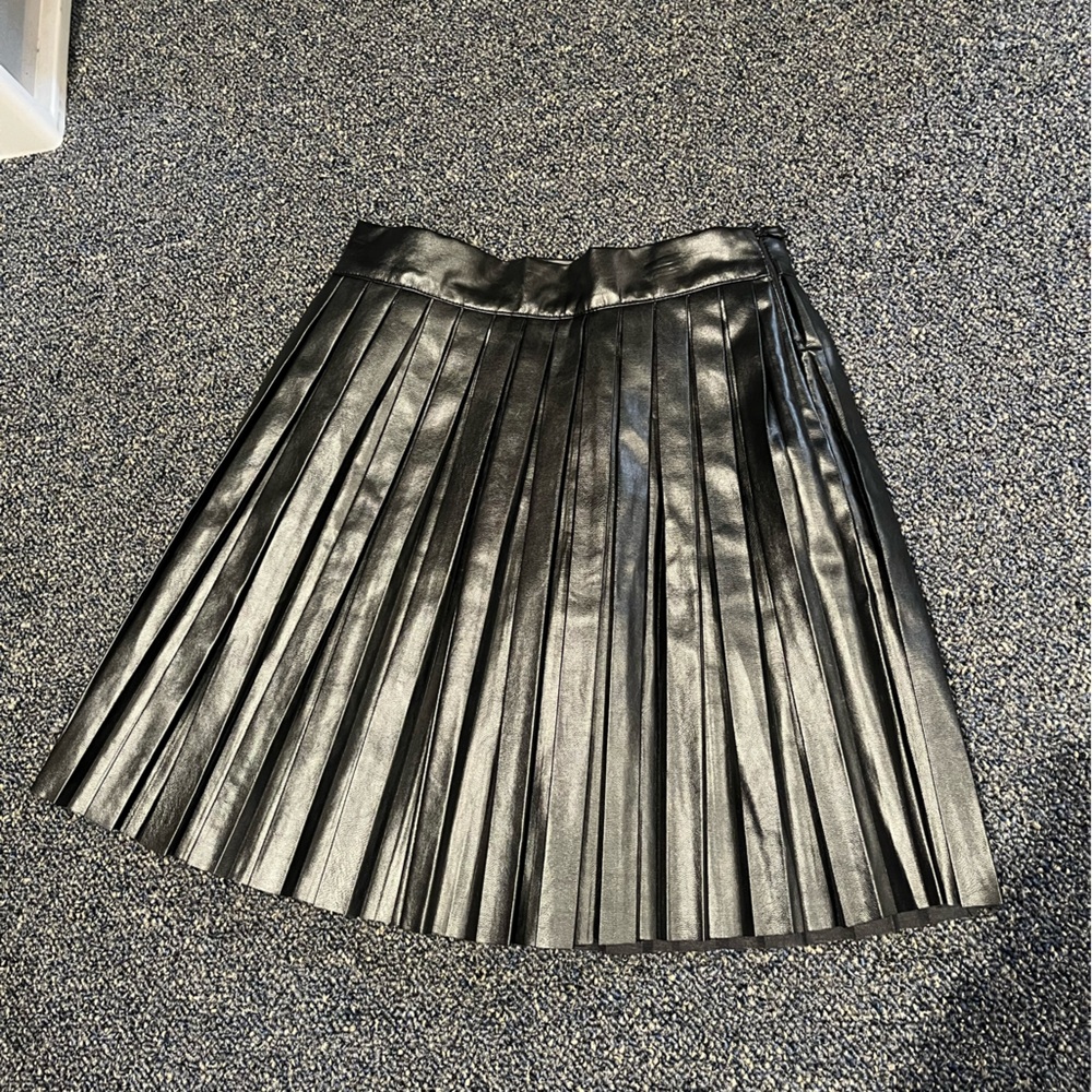 Black leather skirt